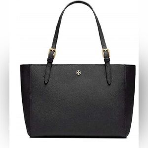 NWOT Tory Burch Large Emerson Buckle Tote Bag Black